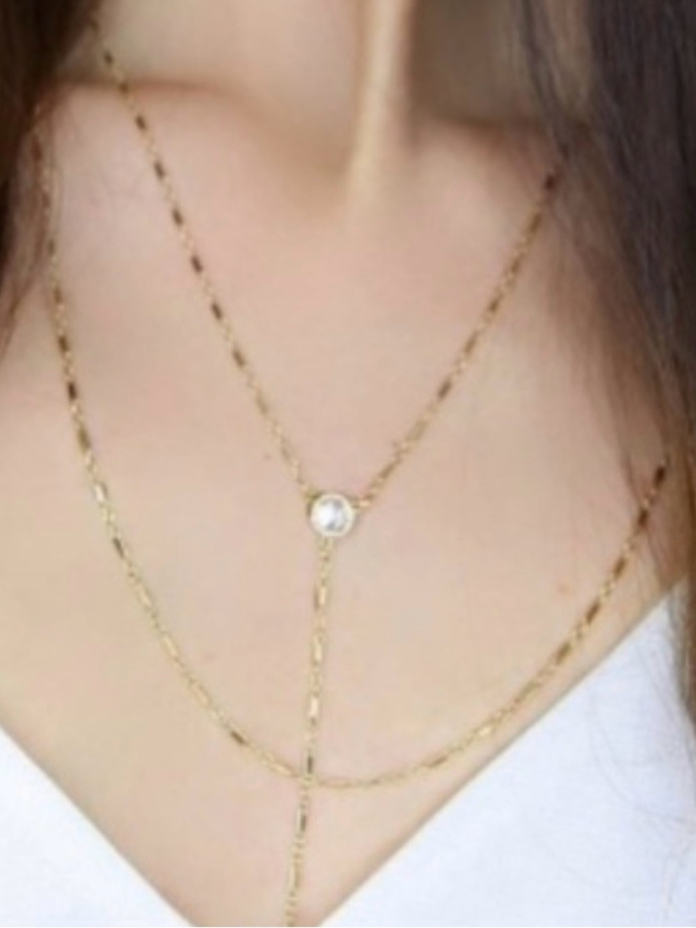 Miranda Frye Silver Shea Necklace with Clear Stone Pendant - Women's Jewelry
